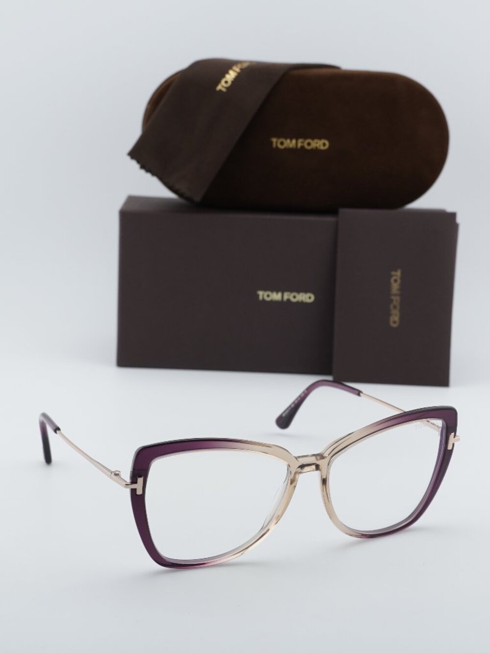 Tom Ford FT5882-B 083 Butterfly Eyeglasses 55mm - Violet/Blue Light Block